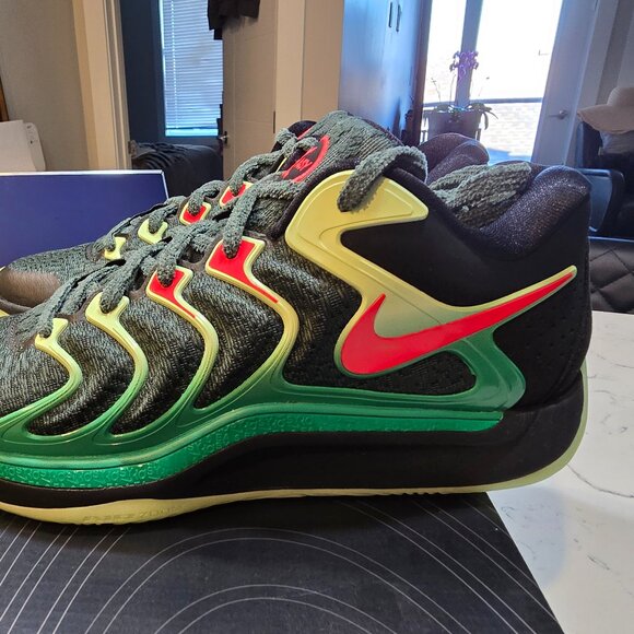 Nike Men’s KD 17 Easy Money Sniper Black Bright Crimson Basketball Shoes Size 10 - Picture 1 of 14